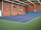 TK Sparta Prague - reconstruction of a tennis hall, portable tennis surface